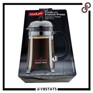 Bodum Chambord French Press, 8 cup coffee maker, 1.0L, 34 oz